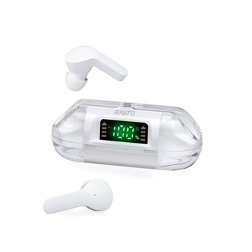 RASTO RS53 太空艙藍牙5.3真無線耳機 - LED電量顯示，IPX4防水，3-4小時使用時間