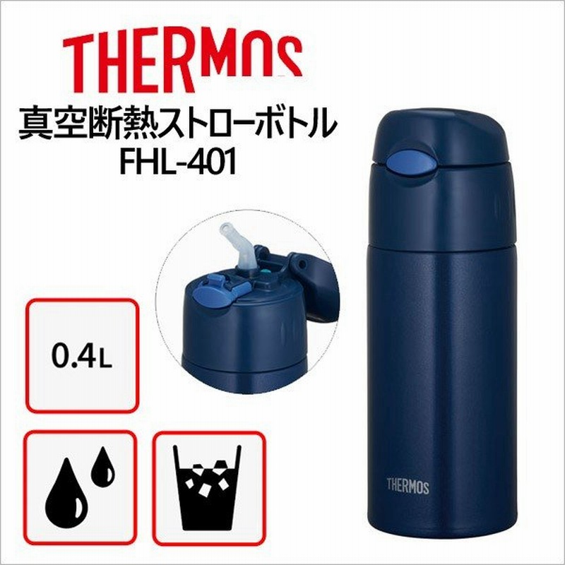 サーモス 水筒 Fhl 401 Nvy ネイビー 真空断熱ストローボトル 400ml ギフト包装 Thermos Thermos 水筒 ケータイマグ 通販 Lineポイント最大0 5 Get Lineショッピング