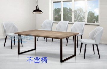 ╭☆雪之屋居家生活館☆╯工業風餐桌(凡爾賽/同色邊/黑砂腳)R1106-03