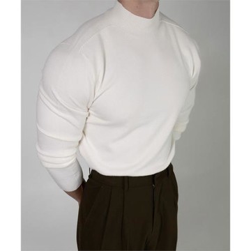 美國特種兵小高領針織衫男硬漢緊身彈力包芯紗毛衣保暖打底羊毛衫