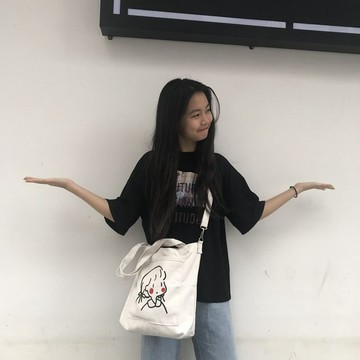 Bag House👜 【13.9萬人收藏】新款帆布包女學生韓版斜挎ins日係原宿單肩包簡約百搭文藝大包包