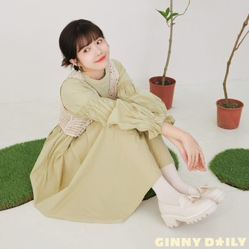 ⭐APP結帳任一雙66折⭐ANNSTAR 居妮聯名- 文藝清新 厚底超輕量流蘇樂福鞋6cm-米白