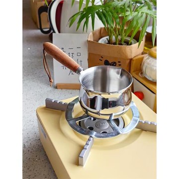 304不銹鋼潑油小鍋小油鍋鐵鍋迷你炸燒澆長柄勺多功能熱油專用鍋