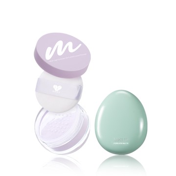 MKUP 美咖【新品上市】零油光輕透氧氣蜜粉+零毛孔柔霧控油氣墊粉餅SPF25