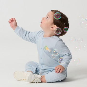 奇哥 CHIC BASICS系列 嬰幼童裝 長袖側開包屁衣/連身衣-3入 (附圍兜 6-24個月)