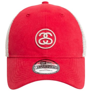 STUSSY x NEW ERA 1311197 9TWENTY SS LINK TRUCKER 網帽 棒球帽 (紅色)