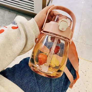 水杯女超大容量高顏值學生吸管塑料杯太空杯網紅便攜運動戶外水壺