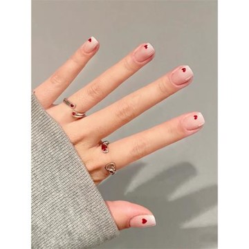 【蛋白小心肝】免烤凝膠美甲全貼指紙可愛小清新漸變高端防水持久