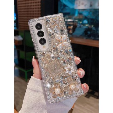 適用三星fold4手機殼ZFold6折疊屏ZFlip6保護套5水鉆w25新款全包z fold3透明W24防摔w23時尚w21女款簡約flod2