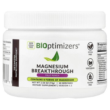 BIOptimizers, 鎂突破，混合水果味，2.58 盎司（73 克）