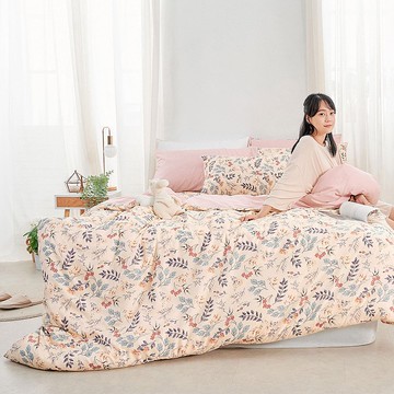 床包被套組-單人/雙人/加大/ 舒柔棉 / 秘葉花季