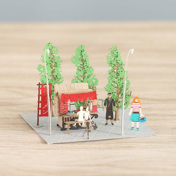 屋台 FingerART紙藝術模型 連展示盒 日本文化系列 (SJ-523)