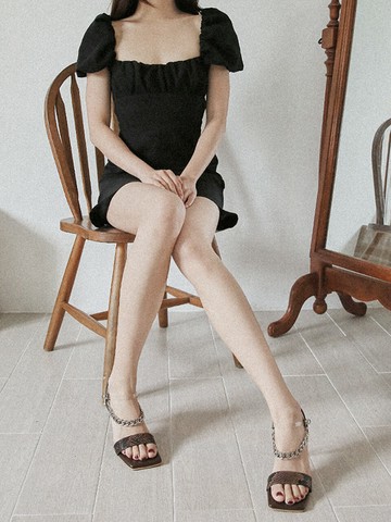 Evryll Sandal Heel- Dark Brown