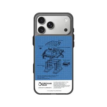 iPhone 17 Pro Max Clear (相機按鈕) 酷墨灰 - CircularBlue - 淨海藍圖