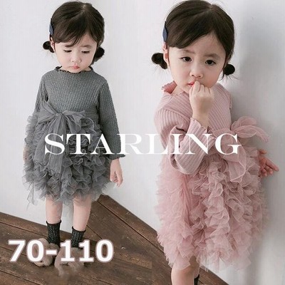 ワンピース チュニック 子供 長袖 春秋冬 女の子 子ども 子供服 ベビー服 チュールスカート キッズ オシャレ 保育園 韓国子供服 1歳2歳3歳4歳5 歳 通販 Lineポイント最大get Lineショッピング