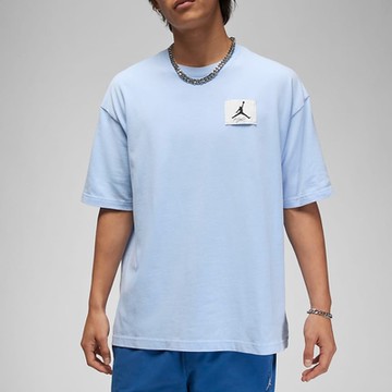 NIKE 短袖上衣 男 運動 寬鬆版 AJ 喬丹 AS M J FLT ESS WSH OVSZ SS CRW 藍 DZ0605-425