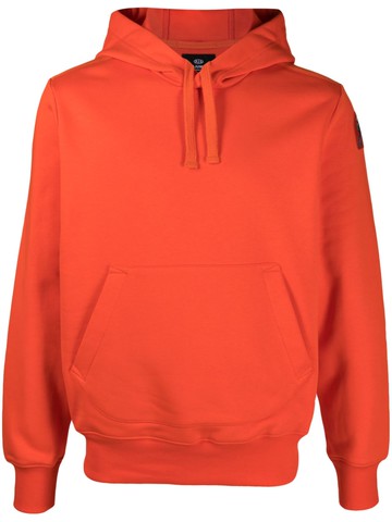 Parajumpers - Everest logo-patch hoodie - men - Cotton/Polyester - XXL - Orange