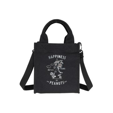 【SNOOPY】史努比75週年背提二用袋-黑色 BCP24Q07BK