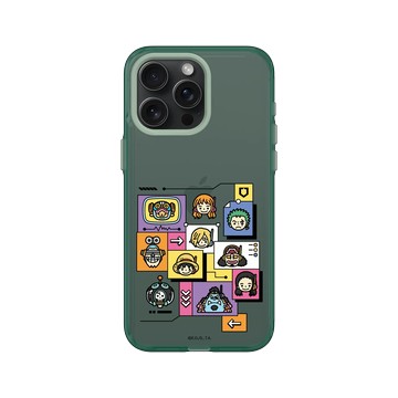 iPhone 15 Pro Max Clear 憂墨綠 - 航海王 One Piece - 未來島蛋頭篇 - Q版大集合