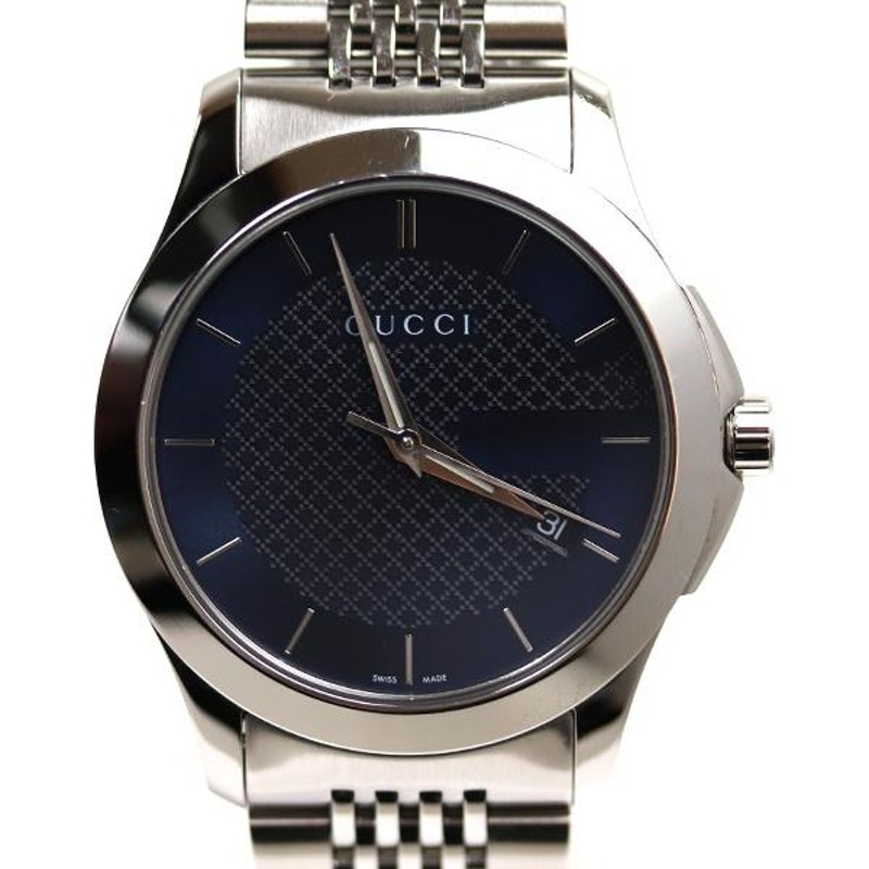 MT4009 GUCCI グッチ Gタイムレス メンズ クォーツ 腕時計 SS 38ミリ