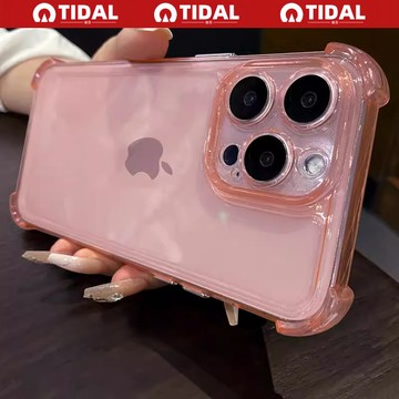 TPU加厚氣囊防摔簡約 軟硅膠 包邊屏幕手機殼 適用於 iPhone 16 15 14 13 12 11 Pro 防摔殼