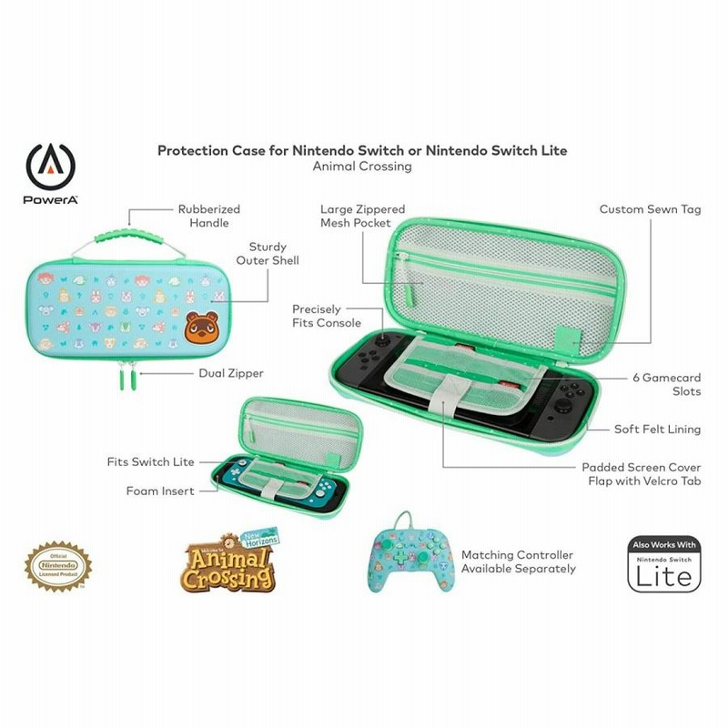 PowerA Nintendo Switch キャリングケース どうぶつの森 PowerA Nintendo Switch キャリングケース どうぶつの森