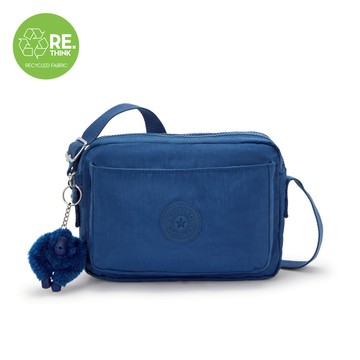 休閒藍多層隨身斜背包-ABANU M