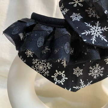 發裁手作。Facai Handmade 寵物領巾 毛孩瑪格領_夜光雪塵