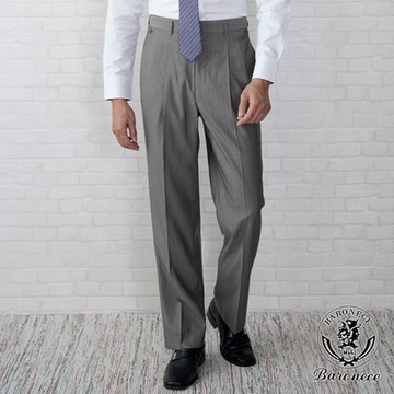 BARONECE 商務型男打摺西褲_灰色(63105-05)