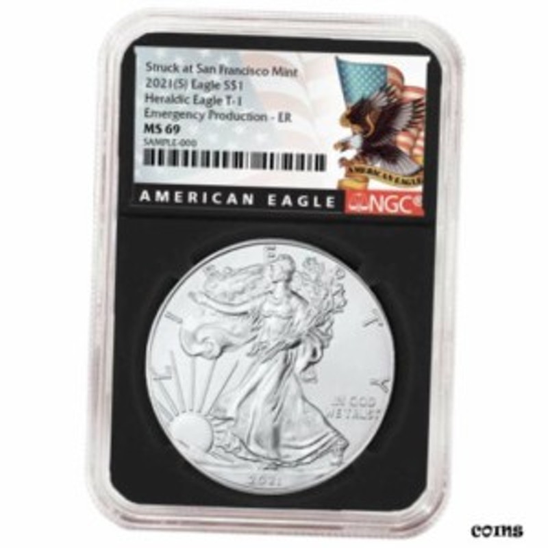 アンティークコイン NGC PCGS American Silver Eagle MS70 Emergency