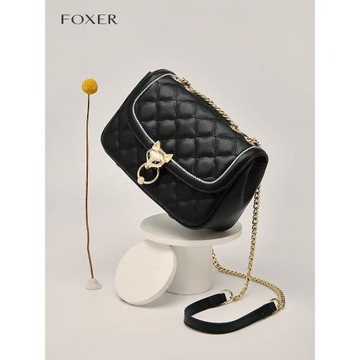 金狐貍2025小香風菱格包包新款輕奢品牌時尚鏈條百搭單肩斜挎女包