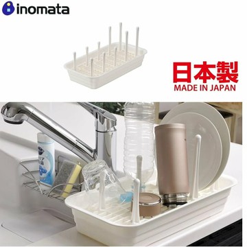asdfkitty*日本製 INOMATA白色可調式瀝水架/滴水架/杯架/碗盤收納架