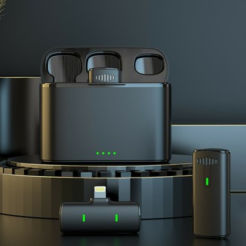 跨境新款無線領夾麥克風戶外聲卡直播降噪專用小型話筒音響一體【北歐家居生活】