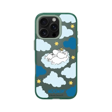 iPhone 16 Pro Clear 憂墨綠 - Moomin - Moomin＆歌妮-雲上小戀曲