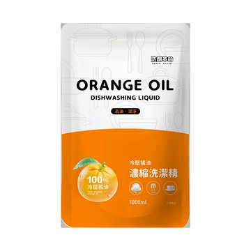 【廠商直送】(箱購)洗劑革命小蘇打洗潔精補1L*10入-橘油