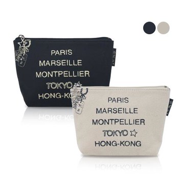 agnes b.to b.城市帆布化妝包(黑)