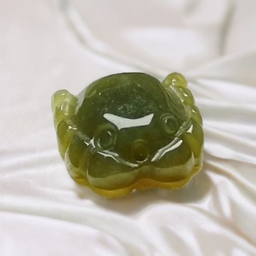 【八方來財】冰種秋香綠螃蟹 | 裸石 | 天然緬甸A貨翡翠 | 送禮