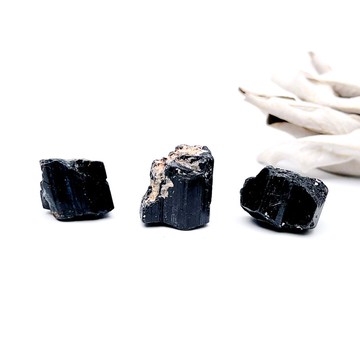 夜息。原礦 療癒 避邪 淨化 能量 l 黑碧璽原石 共生礦 組合 l