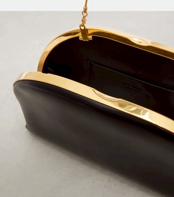 The Row Sylvia leather clutch
