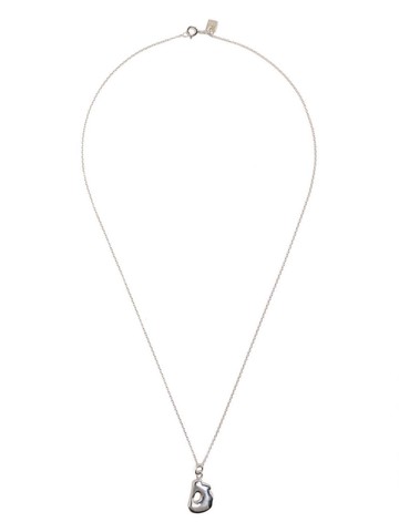 BAR JEWELLERY - Letter D pendant necklace - unisex - Sterling Silver - One Size