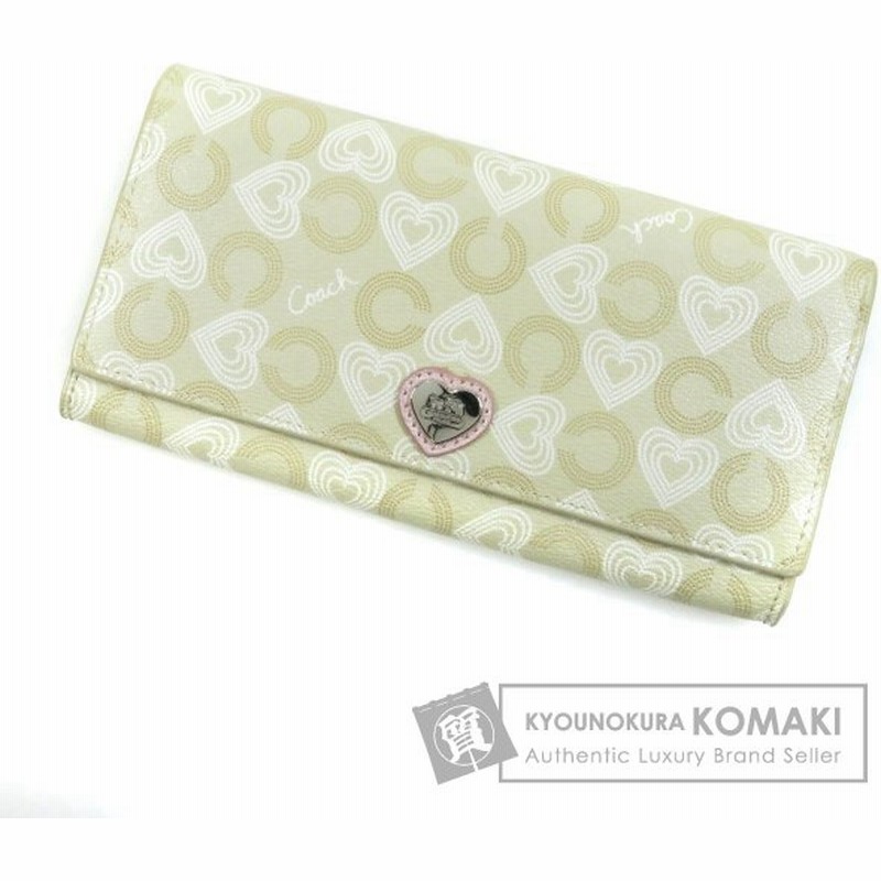 最新情報 Coach コーチ ハートモチーフ 長財布 小銭入れあり Pvc 安心の日本製 Laclosette Com