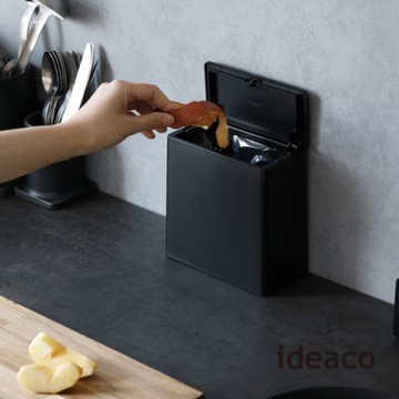 日本ideaco 方形桌邊按壓式垃圾桶-1.4L