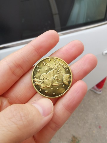 牙仙子換牙金幣全套乳牙紀念盒許愿望女孩牙仙子盒小孩換牙紀念幣