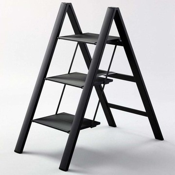 Narrow Step SJ設計踏台/工作梯－3階(78cm)帝王黑 長谷川Hasegawa設計好梯Narrow step-3階78cm黑色(SJ-3BK)