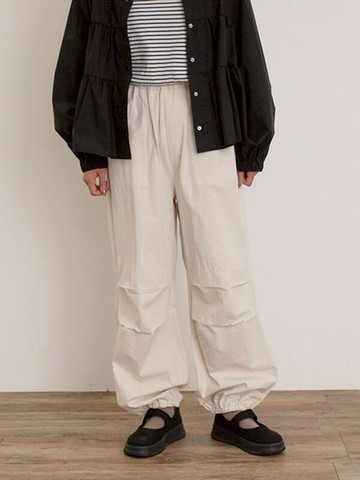 褲管縮口設計長褲(0F000553410) - Samansa Mos2