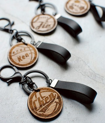 客製化排球木頭鑰匙圈/文字不限/各式球類