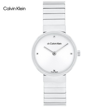 Calvin Klein 凱文克萊 極簡素面時尚腕錶/銀/28mm/CK25000041