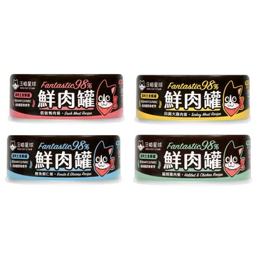 汪喵星球 【24入組】DOG CATSTAR-貓用98%無膠鮮肉主食罐 80g 鮮肉罐