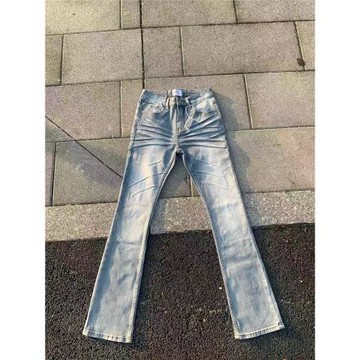紀璇藍冰3.0牛仔褲男女美式cleanfit水洗修身彈力微喇高街vibe