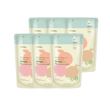 優生嬰兒植淨酵素洗衣液體皂-補充包 (6入)